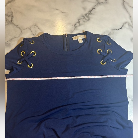 Michael Kors navy blue midi dress size medium - Picture 7 of 12